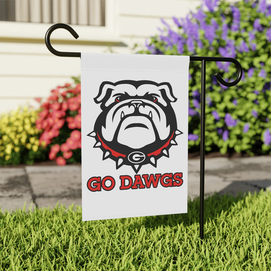 Go Dawgs Bulldog Garden Flag — College Football Outdoor Banner