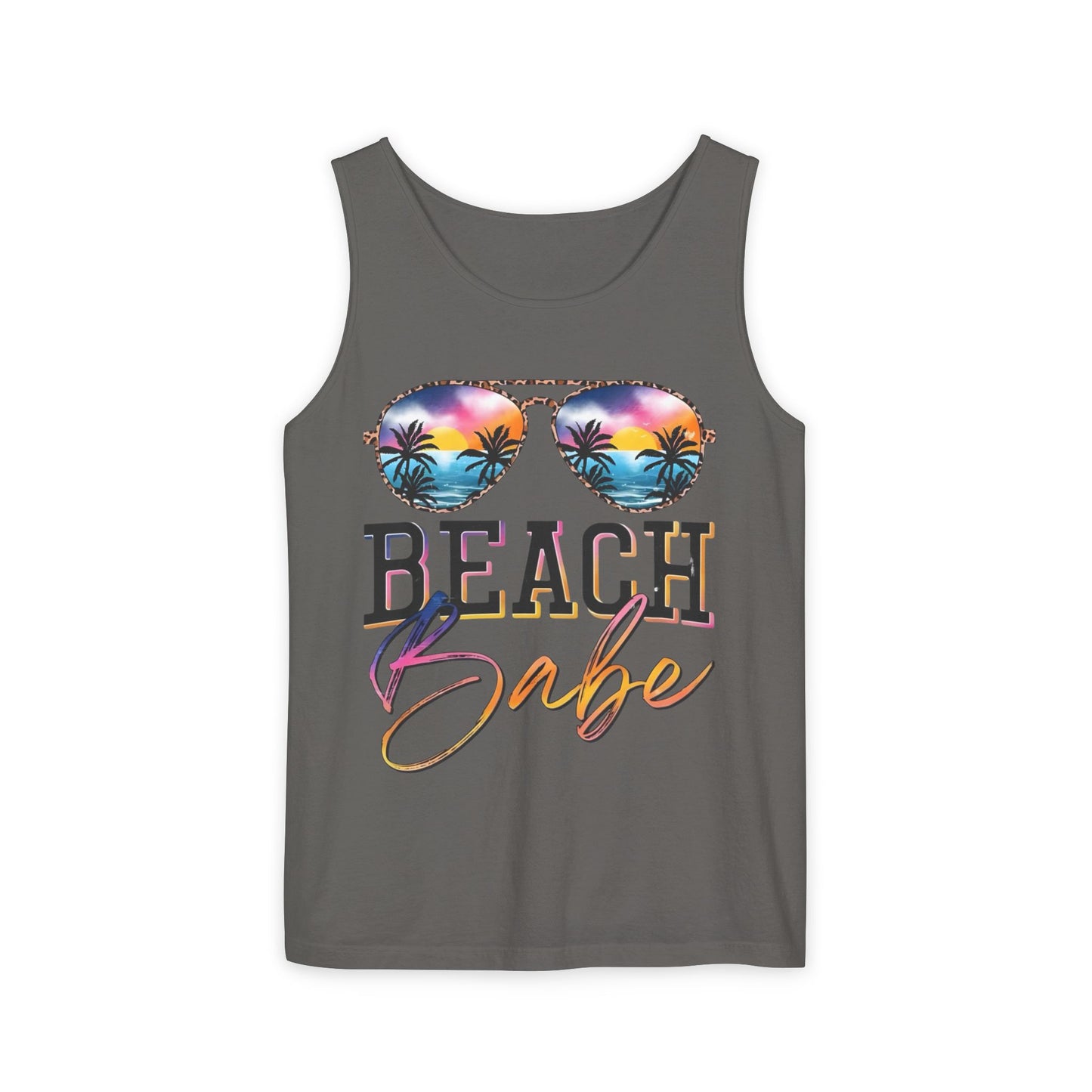 Beach Babe Tank Top — Sunglasses Sunset Graphic