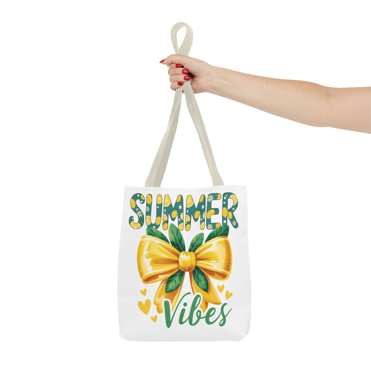 Summer Vibes Tote Bag — Yellow Bow Beach Market Bag