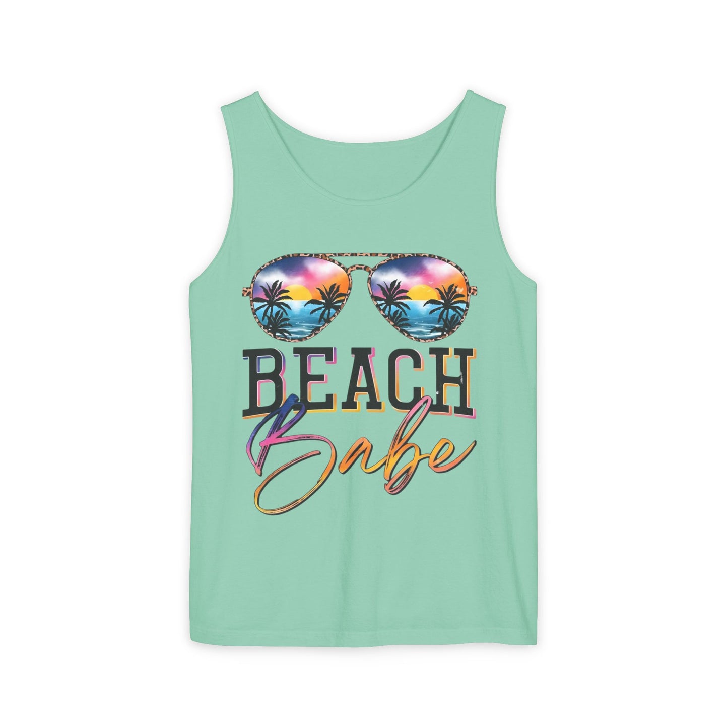 Beach Babe Tank Top — Sunglasses Sunset Graphic