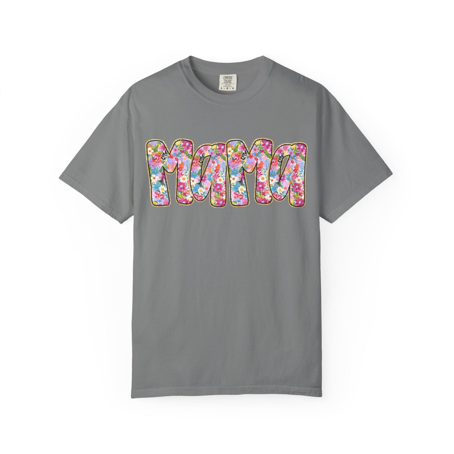 Mama Floral T-Shirt — Colorful Retro Bubble Letters Mother’s Day Tee
