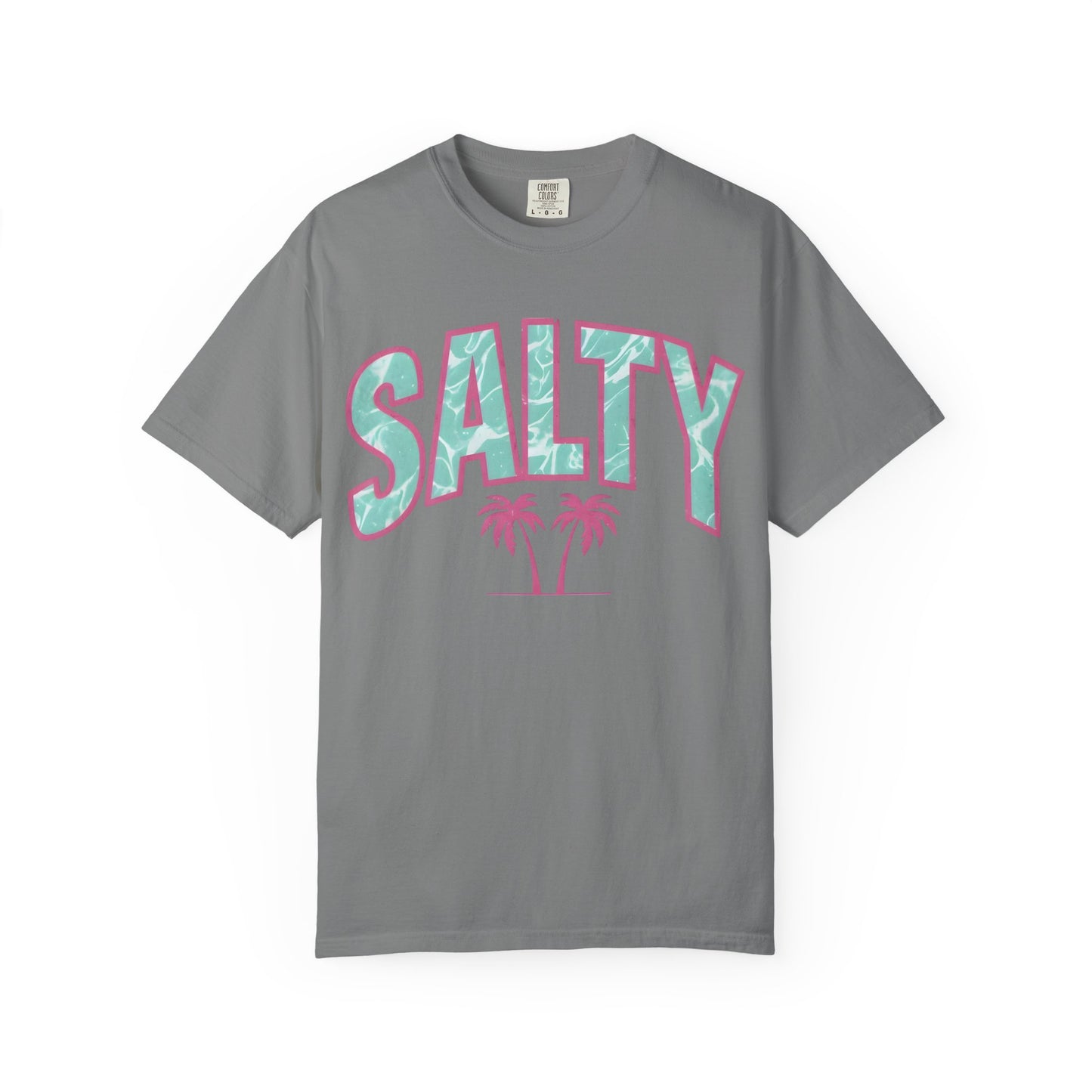Salty Palm Beach T-Shirt — Retro Tropical Graphic Tee