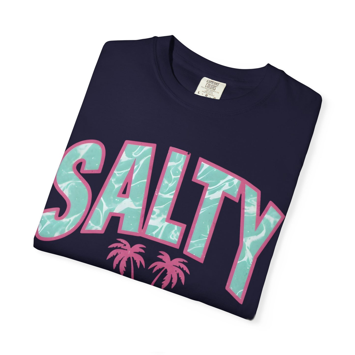 Salty Palm Beach T-Shirt — Retro Tropical Graphic Tee