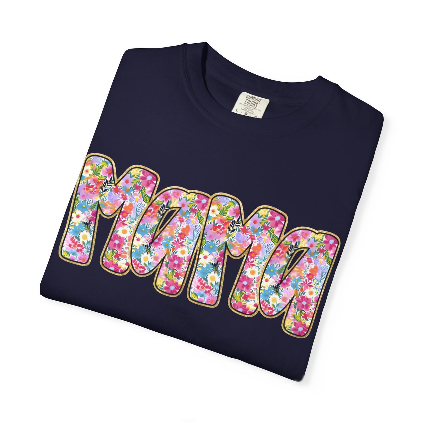 Mama Floral T-Shirt — Colorful Retro Bubble Letters Mother’s Day Tee