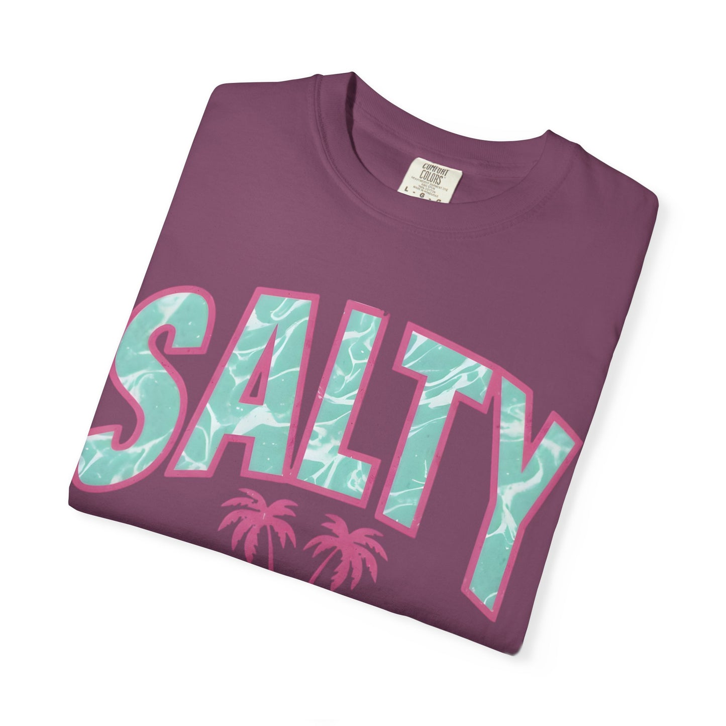 Salty Palm Beach T-Shirt — Retro Tropical Graphic Tee