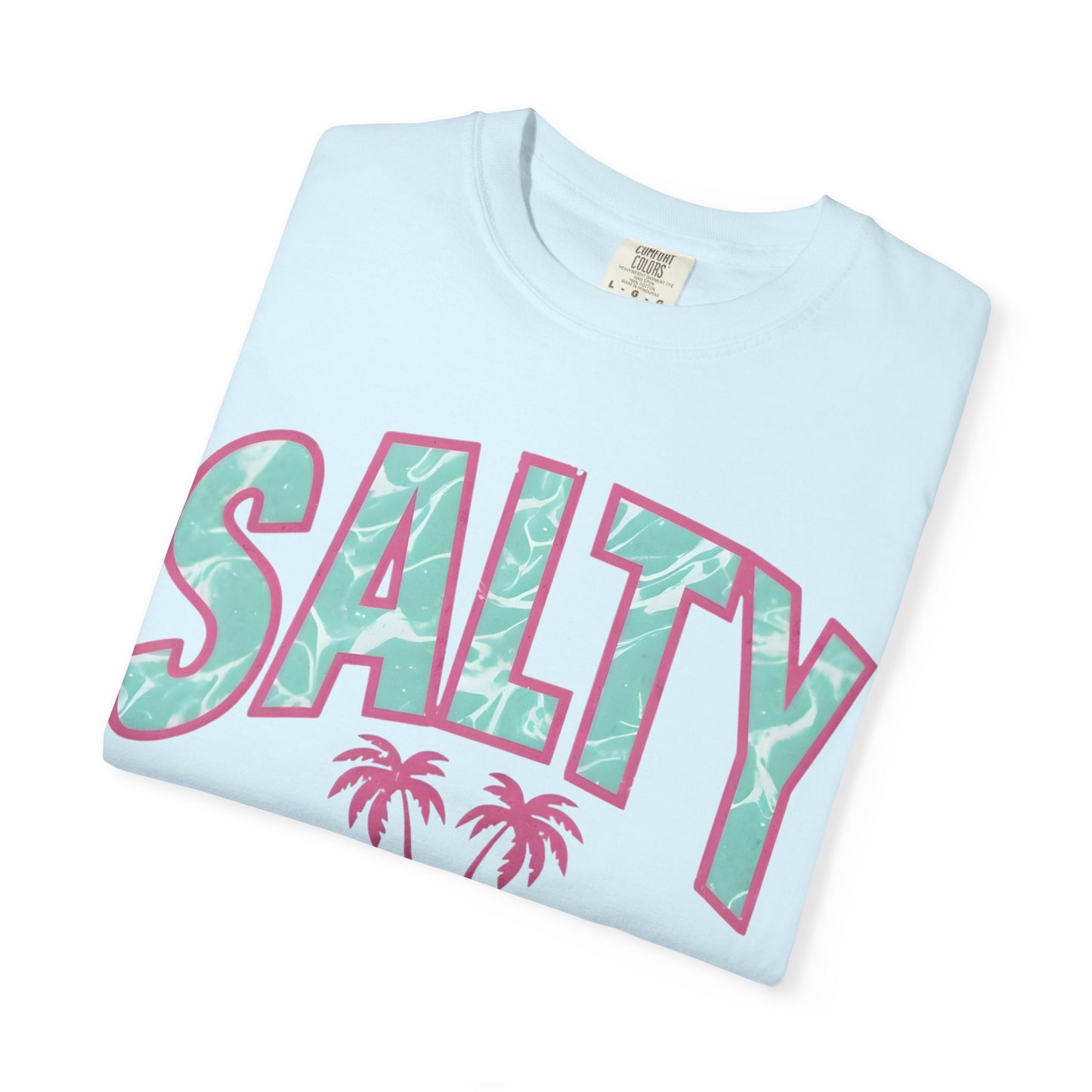 Salty Palm Beach T-Shirt — Retro Tropical Graphic Tee