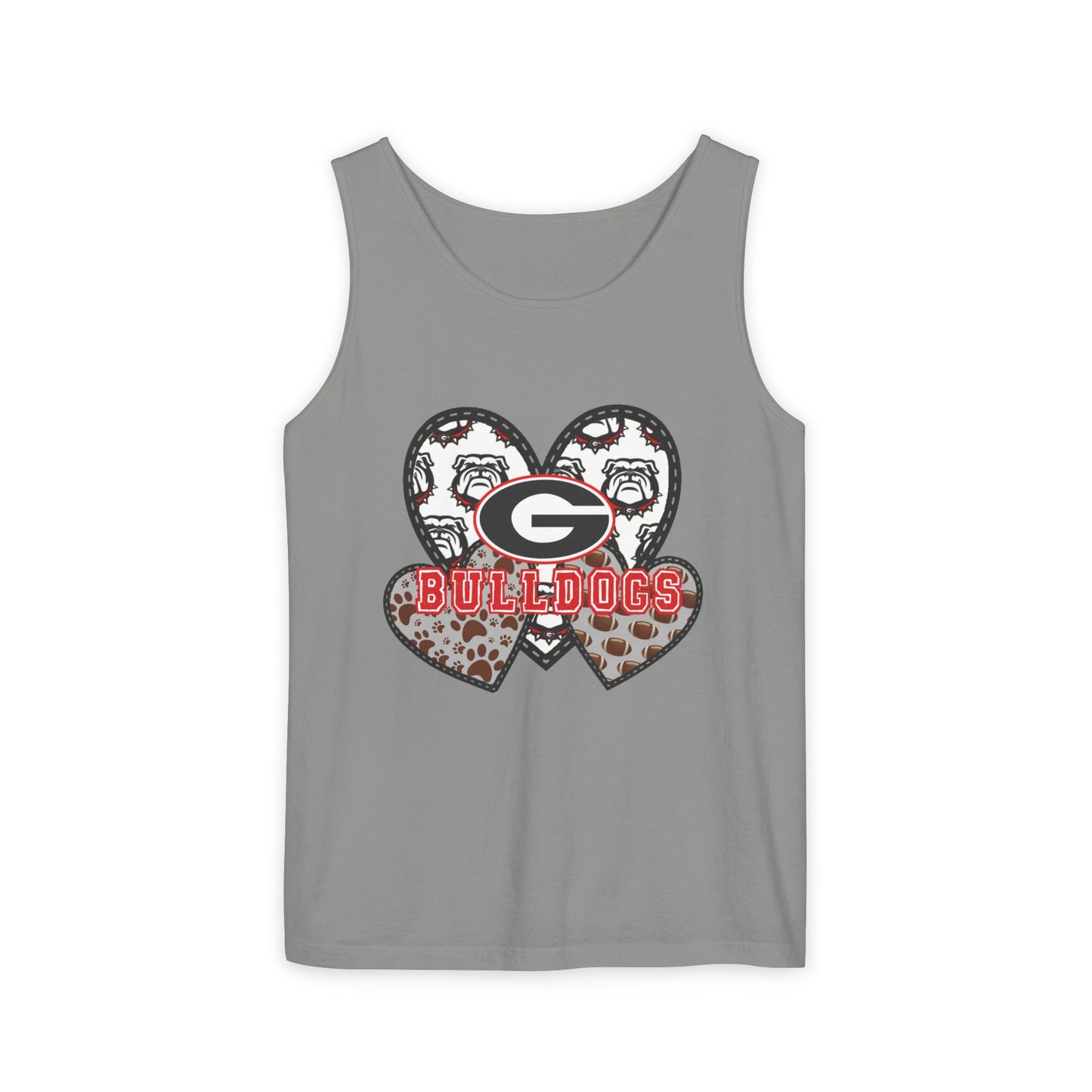 Bulldogs Heart Tank Top — Georgia G Leopard Print College Fan Apparel