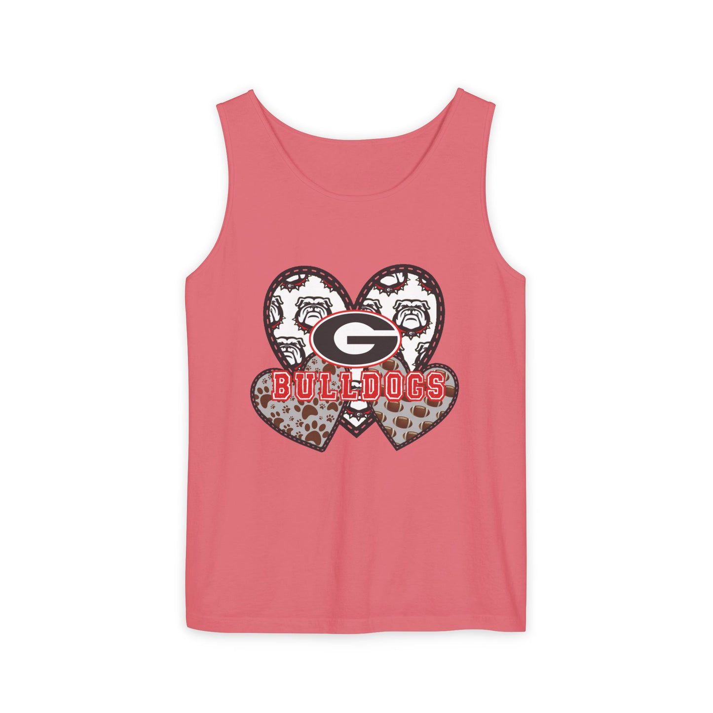 Bulldogs Heart Tank Top — Georgia G Leopard Print College Fan Apparel