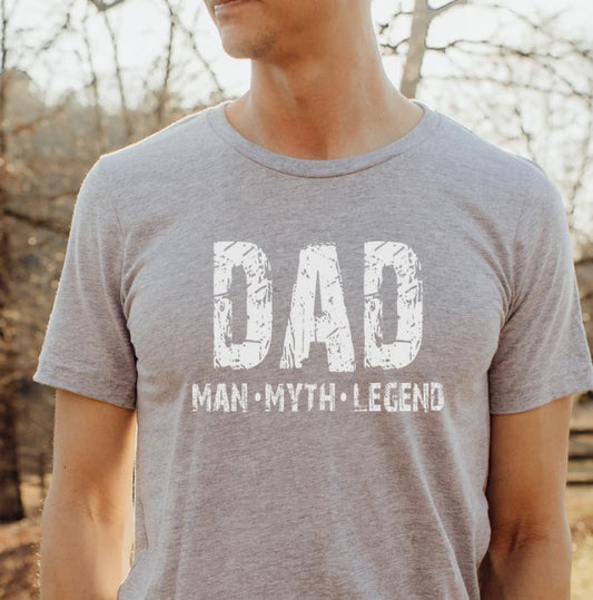 Dad Man, Myth, Legend White Print
