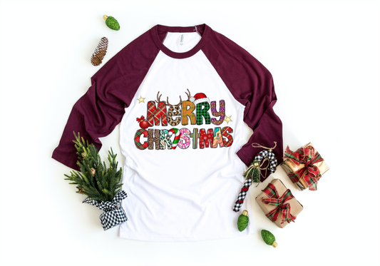 Merry Christmas Colorful Print