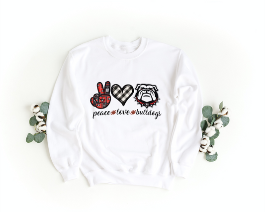 Bulldogs Peace Love Bulldogs Shirt
