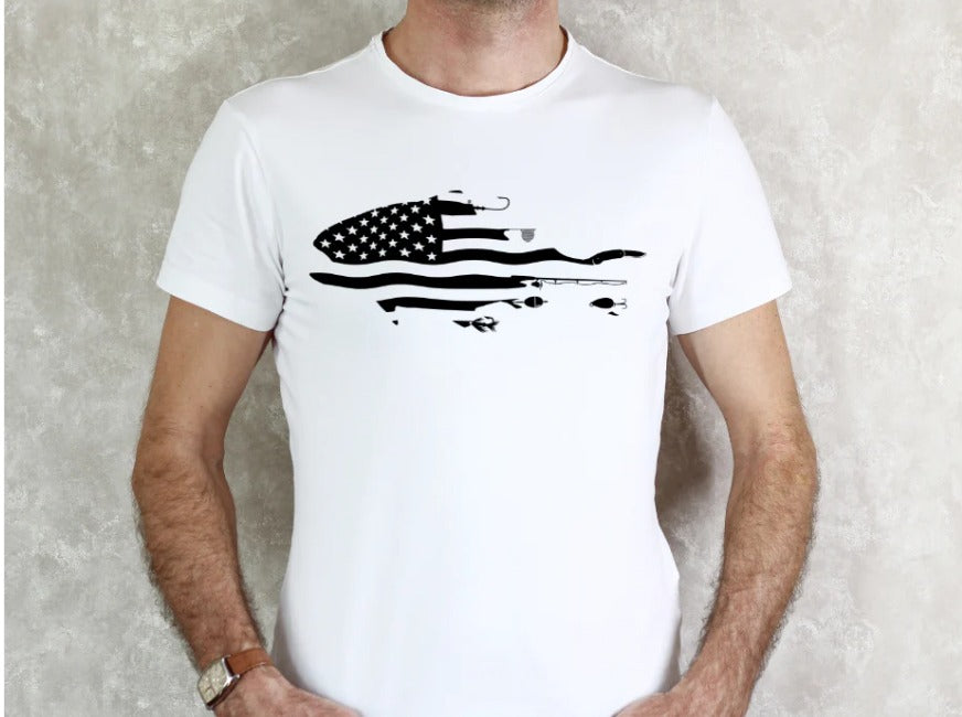 American Flag Fish Shirt