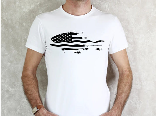 American Flag Fish Shirt