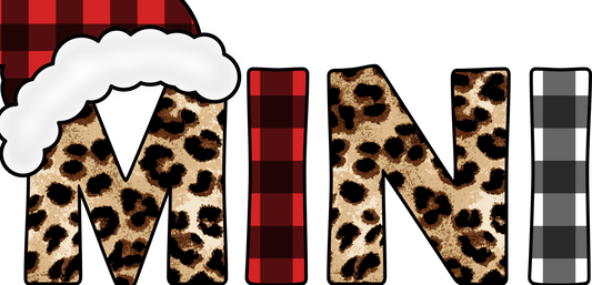 Mini Leopard and Plaid Kids Christmas Print