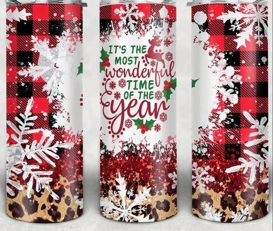 Most Wonderful Time of the Year Snowflakes 20 oz. Tumbler