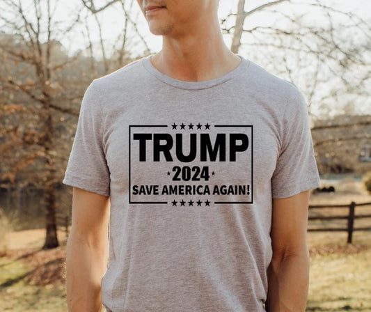 Trump Save America Again Black Print