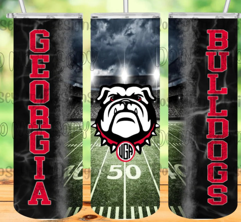 Bulldogs 20 oz. Tumbler (with Football Field)