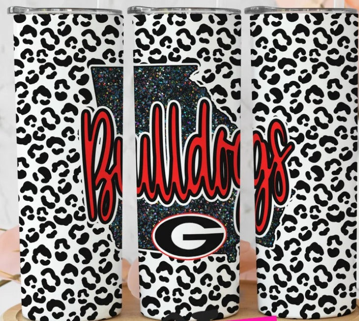 Bulldogs 20 oz. Tumbler (Cheetah Print)