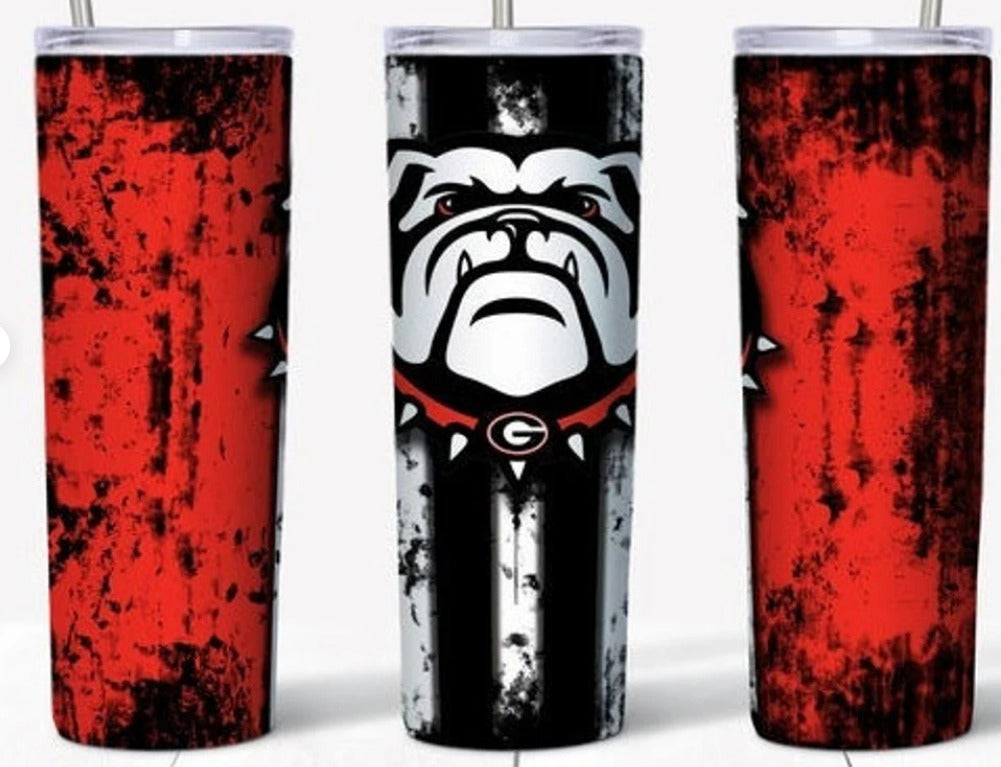 Bulldogs 20 oz. Tumbler (Red and Black with Bulldog)