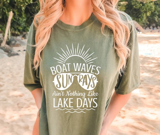 Boat Waves Sun Rays Shirt