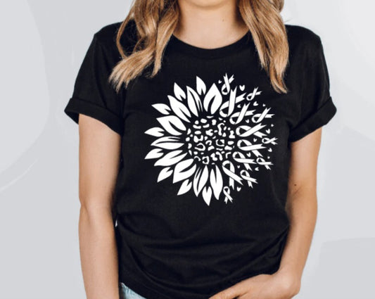 Cancer Awareness Sunflower Shirt