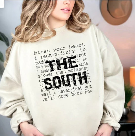 The South with Different Southern Sayings Print